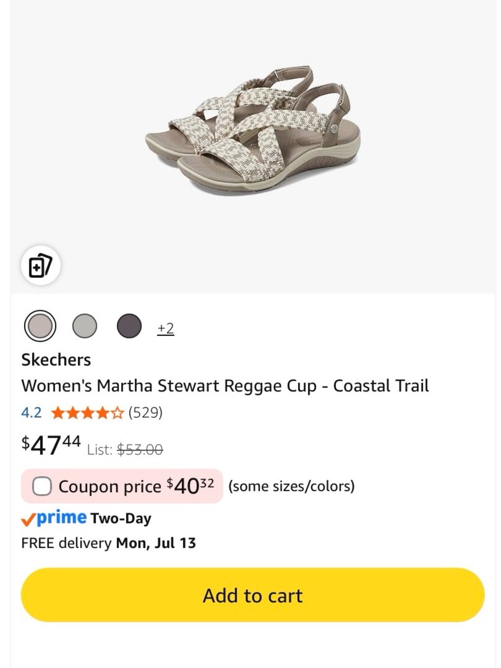 Skechers Women's Martha Stewart Reggae Cup - Coastal Trail Size 7.5 - Picture 2 of 16